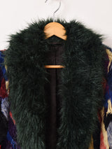 マルチカラー フェイクファー ロングコート