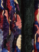 マルチカラー フェイクファー ロングコート