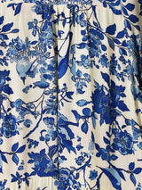 【3色展開】Meridian 花柄 半袖 ティアードワンピース