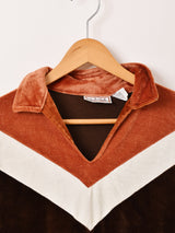 襟付き ベロアトップス