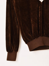 襟付き ベロアトップス