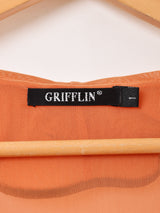 フリル シアー 長袖ブラウス