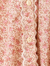 70's Made in USA ”GUNNE SAX" 長袖 小花柄 プレーリードレス