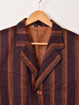 イタリア製 ストライプ柄 テーラードジャケット