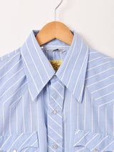 リメイク ラッフルスリーブ ストライプ 長袖シャツ