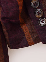 イタリア製 ストライプ柄 テーラードジャケット