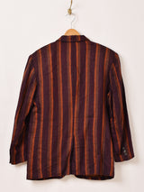 イタリア製 ストライプ柄 テーラードジャケット