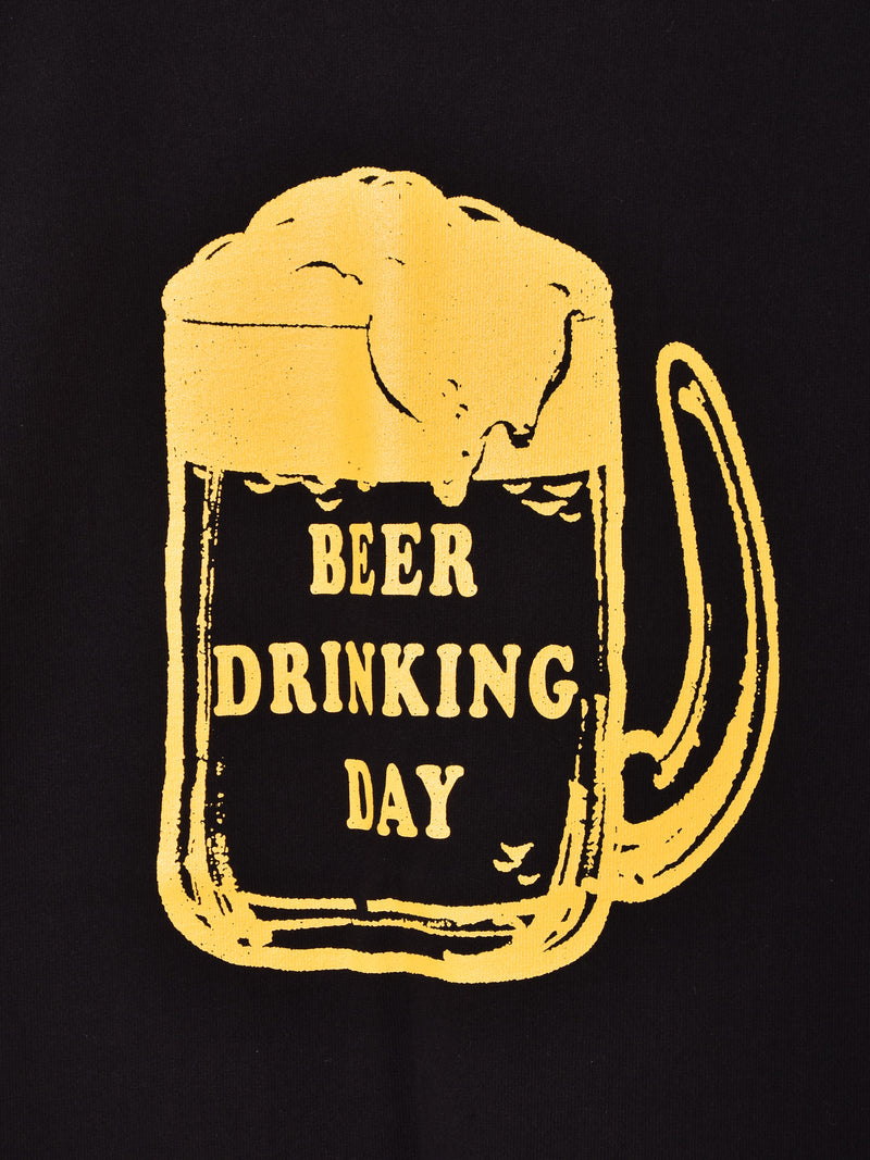 【2色展開】 プリントTシャツ「BEER DRINKING DAY」