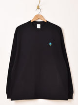 【2色展開】 ワンポイント ローズ ロングスリーブTシャツ