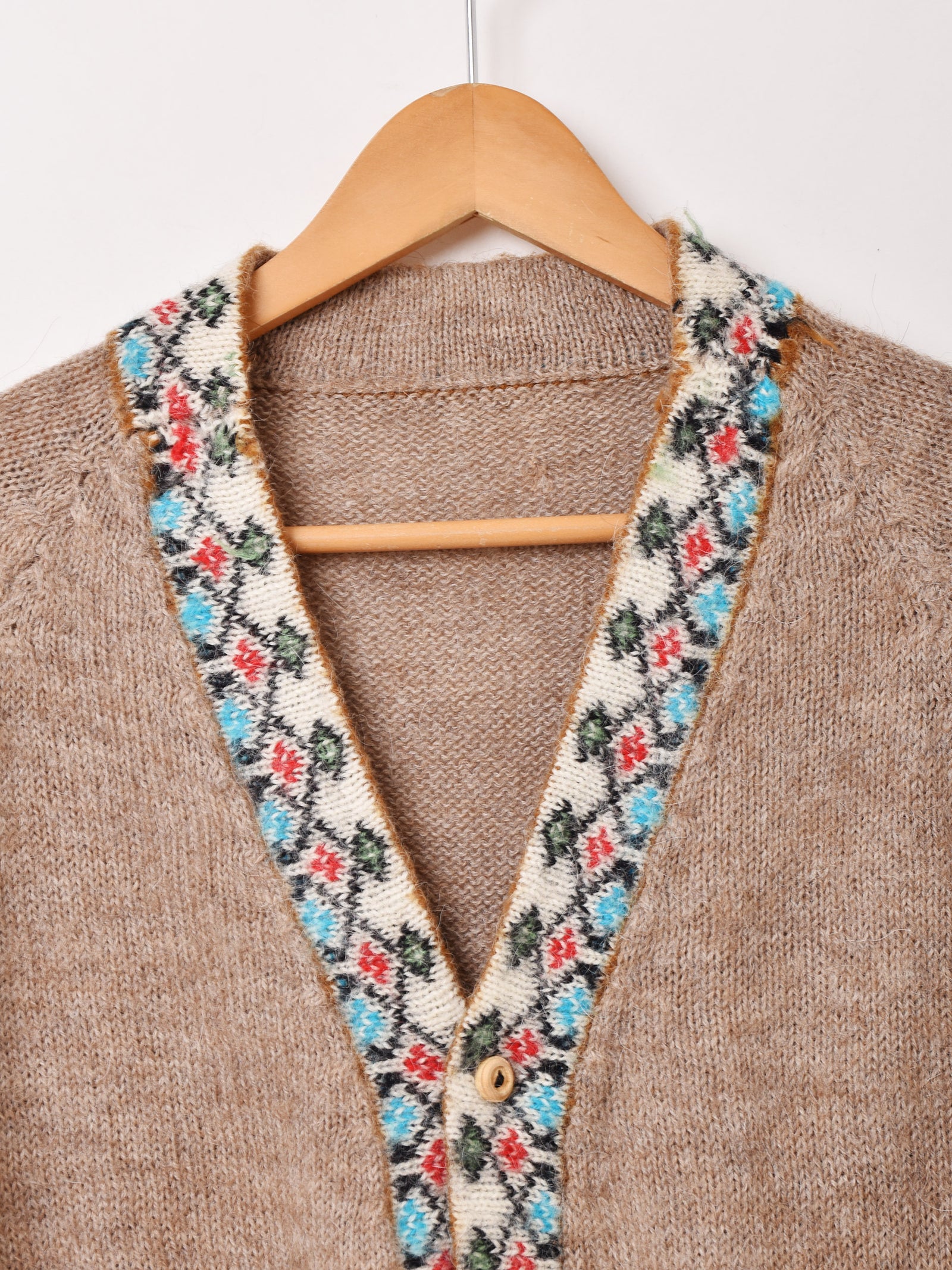 フォークロア柄 ニットカーディガン – 古着屋Top of the Hillの