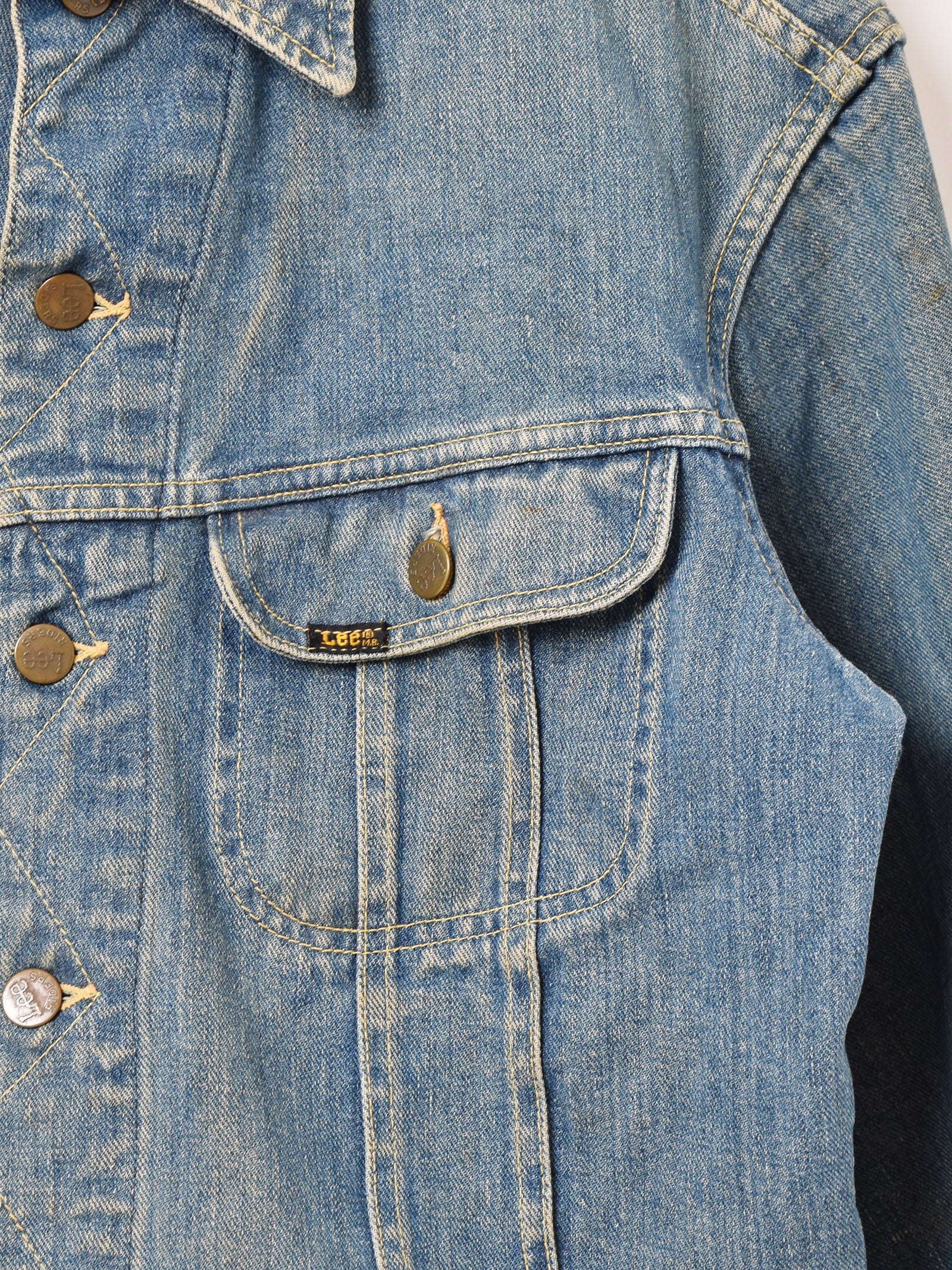 【古着】日本製 復刻モデルLee RIDERS 220 デニムジャケット M 70's Made in USA 70's 