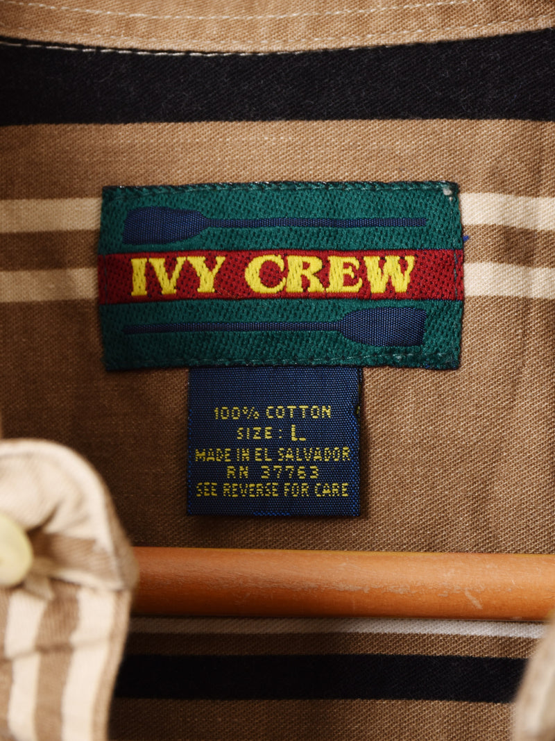 "IVY CREW" ストライプ 長袖シャツ