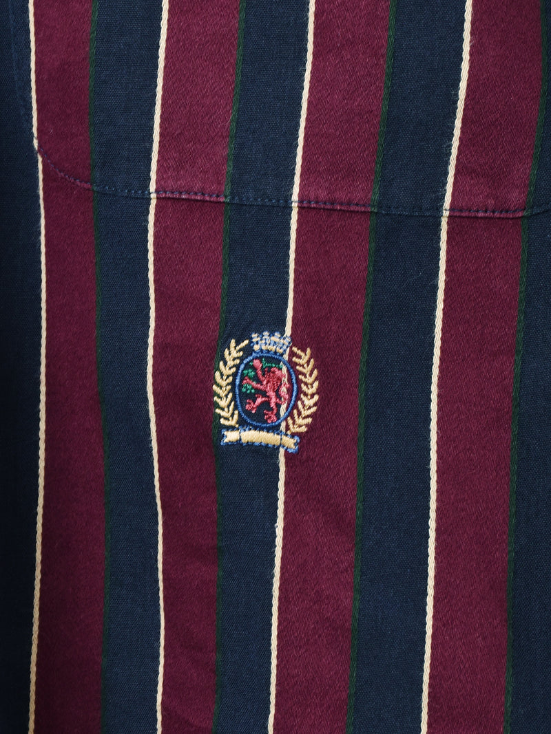 90's "TOMMY HILFIGER" ストライプ 長袖シャツ