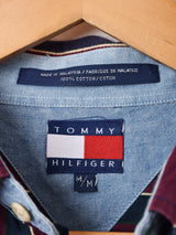 90's "TOMMY HILFIGER" ストライプ 長袖シャツ