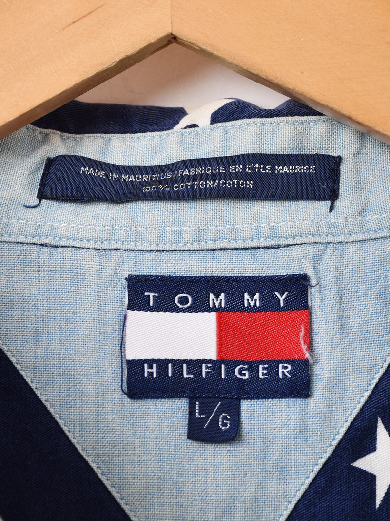 90's "TOMMY HILFIGER"星柄 長袖シャツ