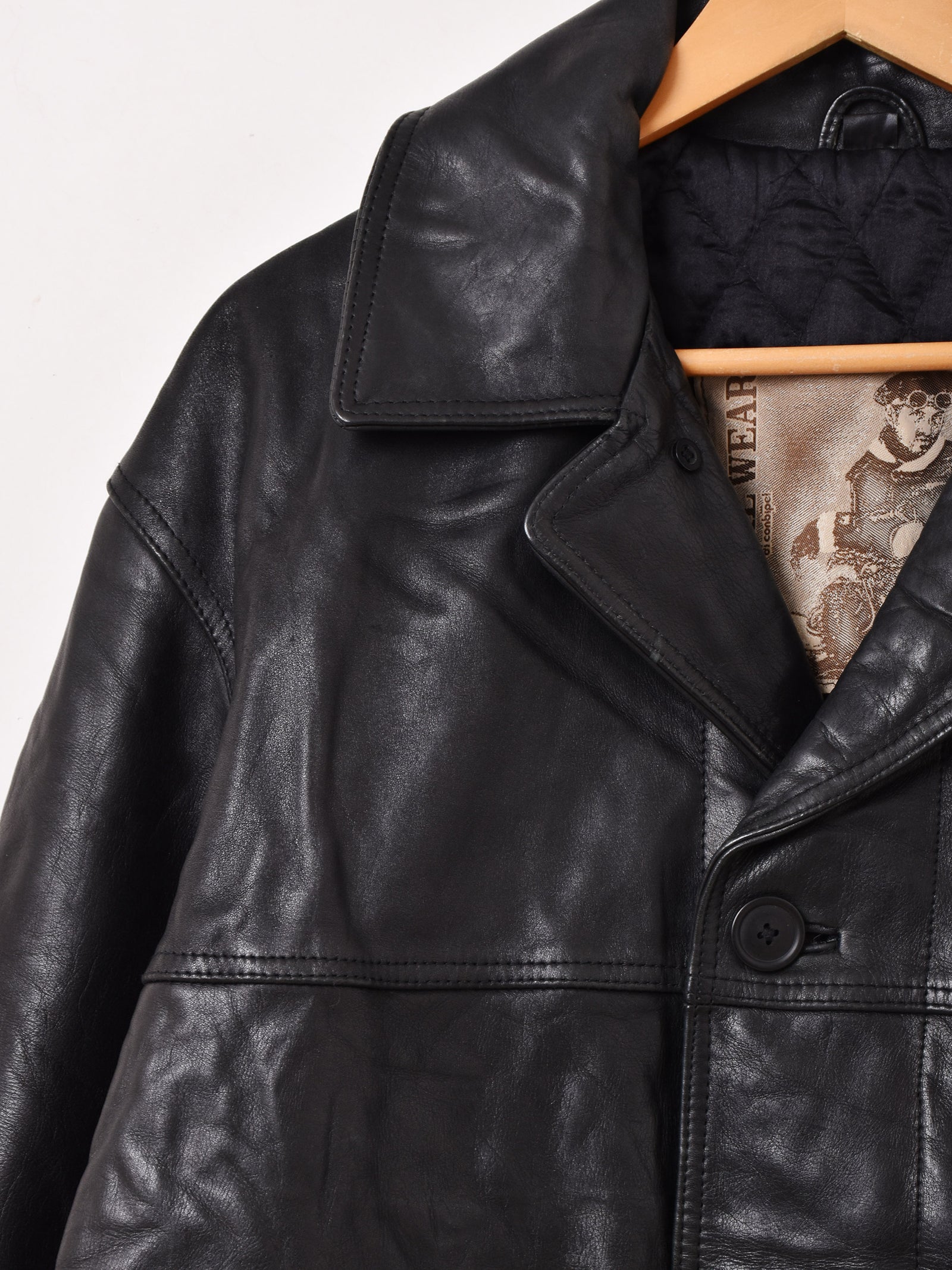 古着 90's レザー ジャケット カバーオール カーコート OLD GAP Tバック レザーコート|ビンテージ - 札幌 ビンテージ 古着屋