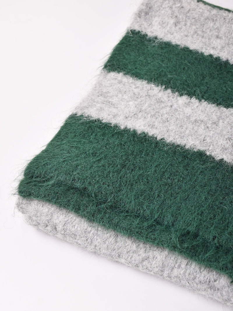 【3色展開】ボーダー柄 マフラー