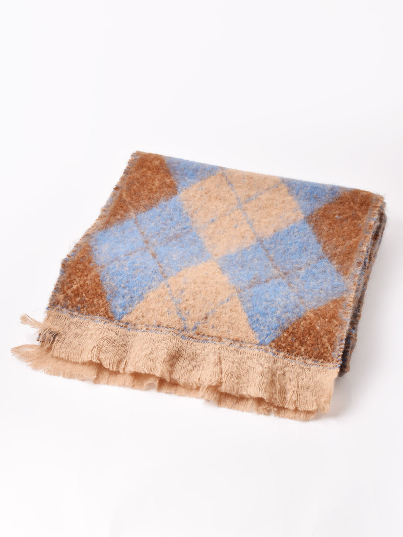 【2色展開】アーガイル柄 マフラー