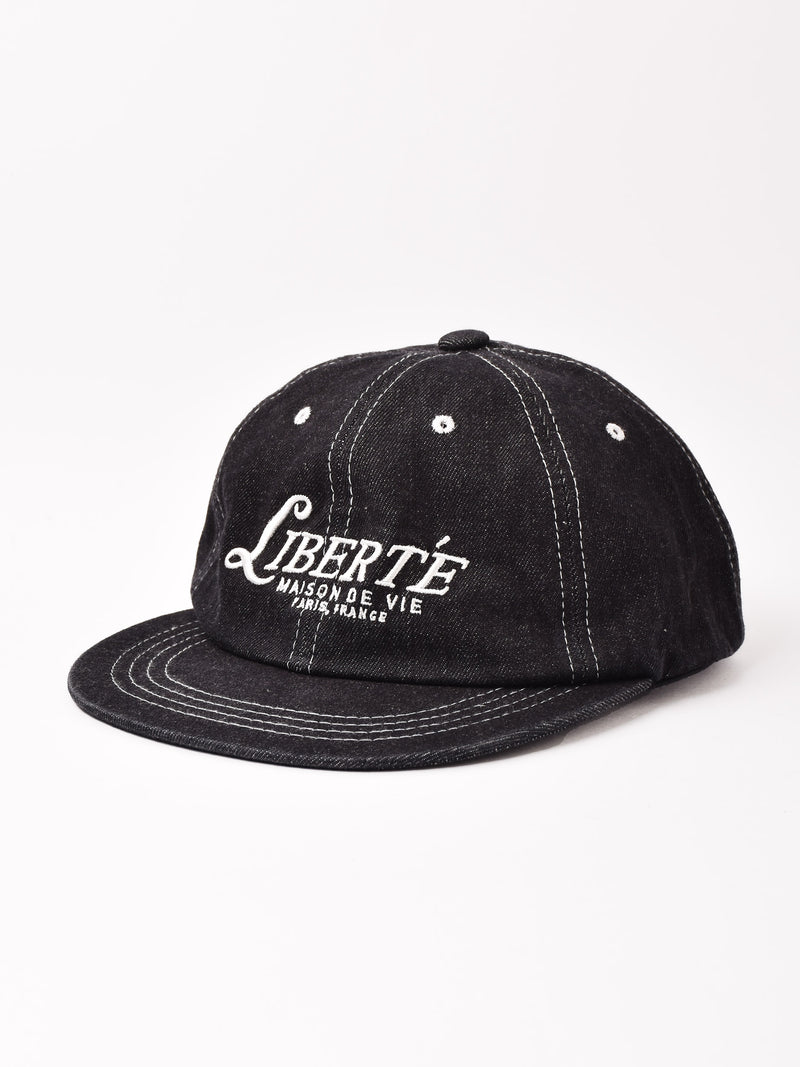 刺繍入り デニムキャップ「LIBERT'E」