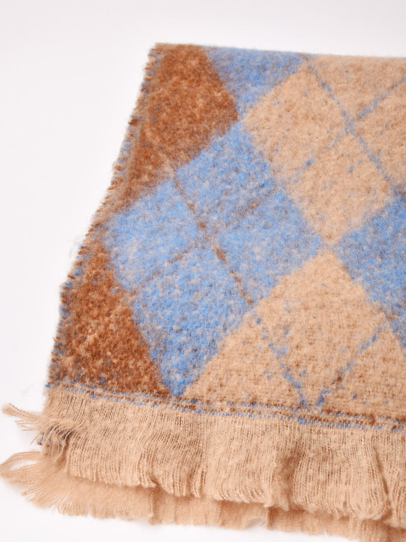 【2色展開】アーガイル柄 マフラー