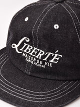 刺繍入り デニムキャップ「LIBERT'E」