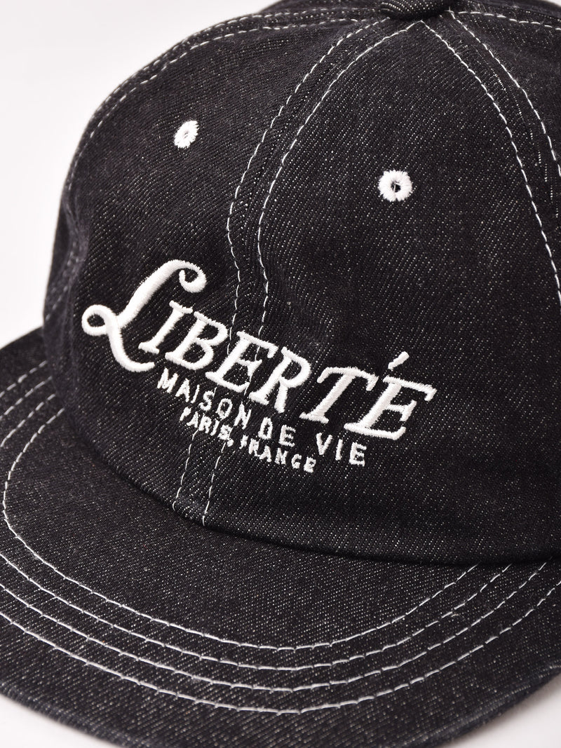 刺繍入り デニムキャップ「LIBERT'E」