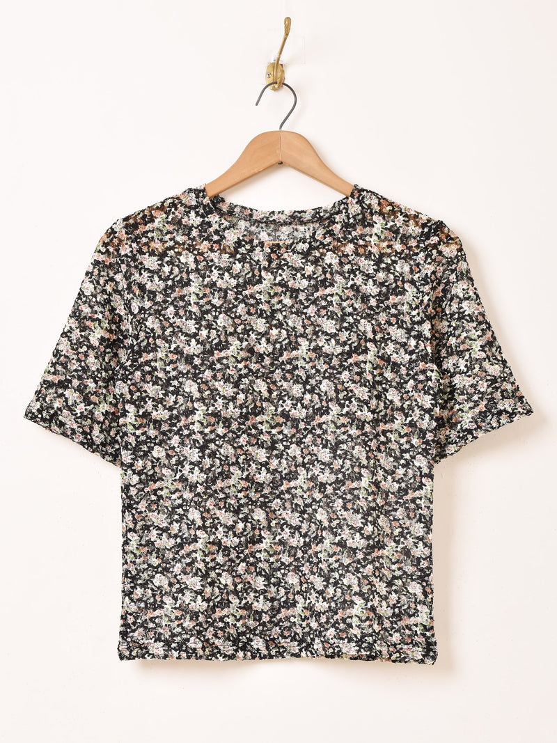 2色展開】Meridian 花柄 レース 半袖カットソー – 古着屋Top of the