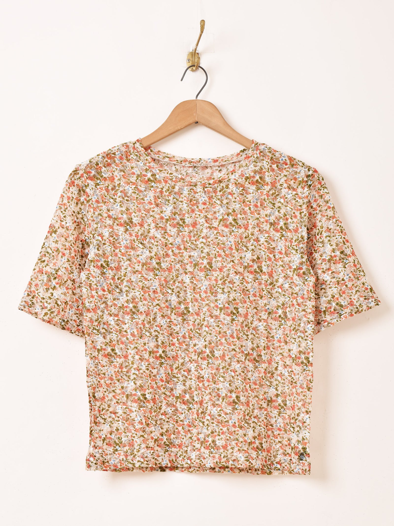 Blumarine 花柄 レース 半袖カットソー 2色展開】Meridian 花柄 レース 半袖カットソー – 古着屋Top of the