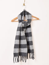 【3色展開】フリンジ ボーダー柄 マフラー