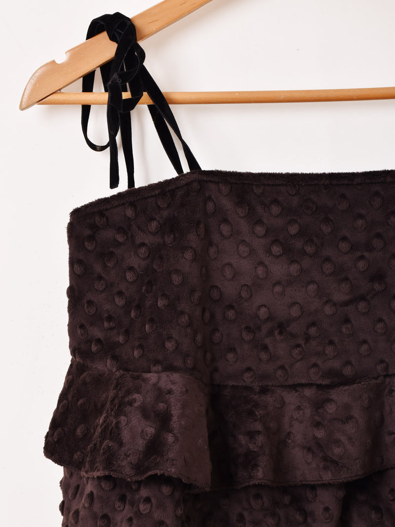 【2色展開】Meridian ミンキードット フリル キャミソール