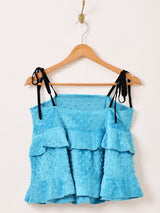 【2色展開】Meridian ミンキードット フリル キャミソール