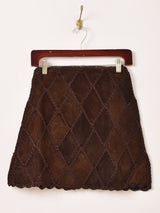 【3色展開】Emerald Motel パッチワーク スエード ミニスカート