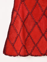 【3色展開】Emerald Motel パッチワーク スエード ミニスカート