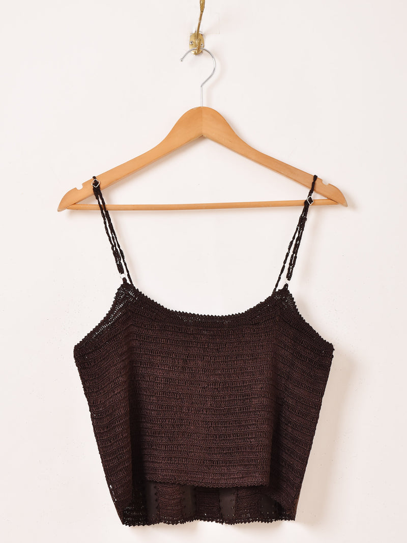 【3色展開】Emerald Motel パッチワーク スエード キャミソール