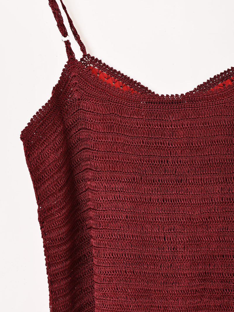 【3色展開】Emerald Motel パッチワーク スエード キャミソール