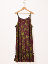 【2色展開】Meridian ベロア シアー フリル キャミソールワンピース