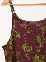 【2色展開】Meridian ベロア シアー フリル キャミソールワンピース