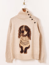 Meridian ダックスフント タートルネックセーター