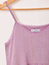 【2色展開】Emerald Motel ラメ ラッフル キャミソールワンピース