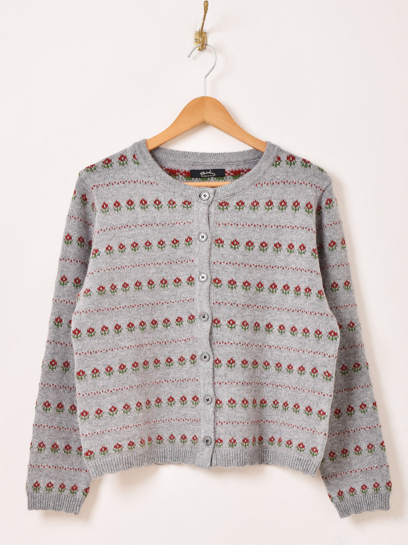 【2色展開】Meridian 花柄 カーディガン