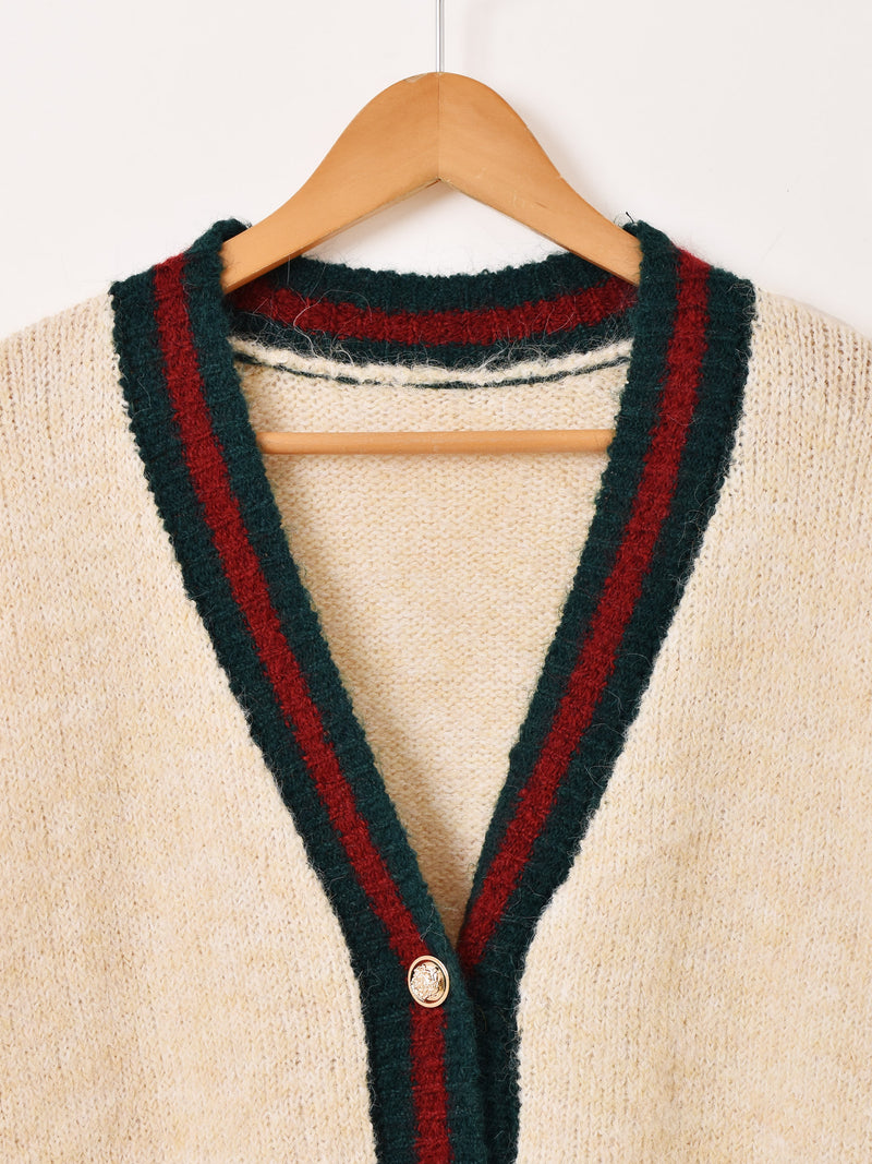 【2色展開】Elcamino ラインデザイン カーディガン