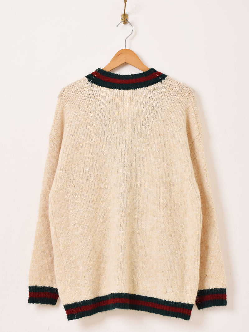 【2色展開】Elcamino ラインデザイン カーディガン