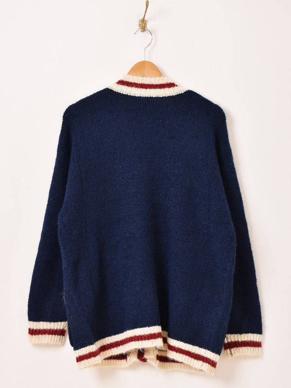 【2色展開】Elcamino ラインデザイン カーディガン