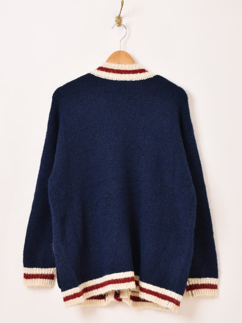 【2色展開】Elcamino ラインデザイン カーディガン