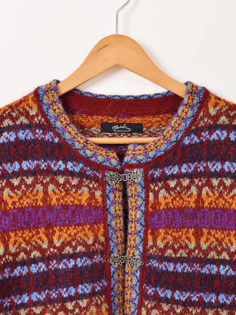 Meridian フェアアイル柄 チロルカーディガン