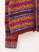 Meridian フェアアイル柄 チロルカーディガン