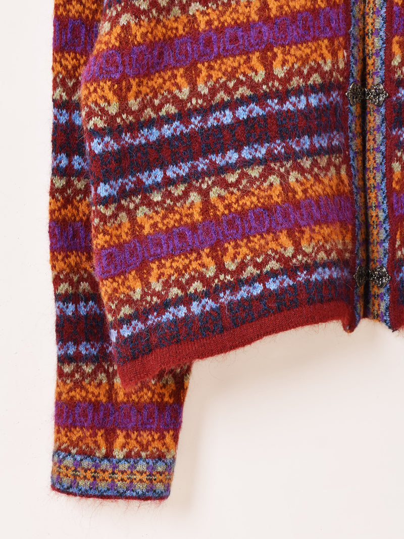 Meridian フェアアイル柄 チロルカーディガン