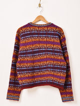 Meridian フェアアイル柄 チロルカーディガン