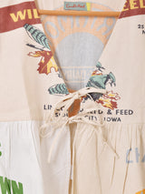 Emerald Motel フィードサック柄 ペプラムベスト