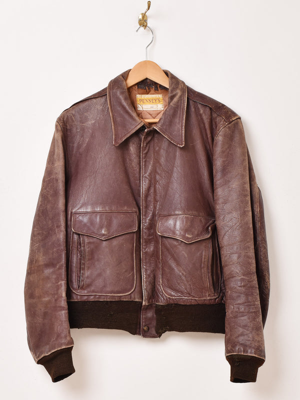 50's アメリカ製 "PENNEYS" A-2 Flight Jacket Type